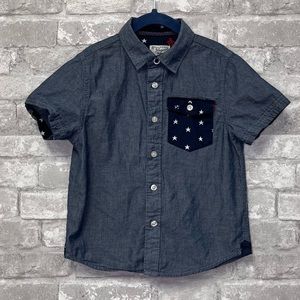 Penguin chambray button down with star pocket